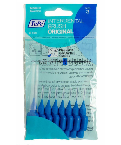 Зубные ершики TePe ORIGINAL №3 (0.6 мм), 8 шт