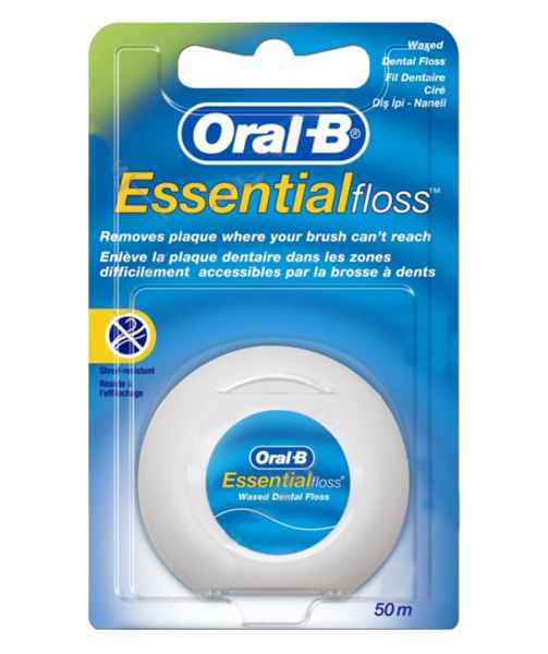Зубная нить Oral-B Essential Floss (вощеная), 50 м
