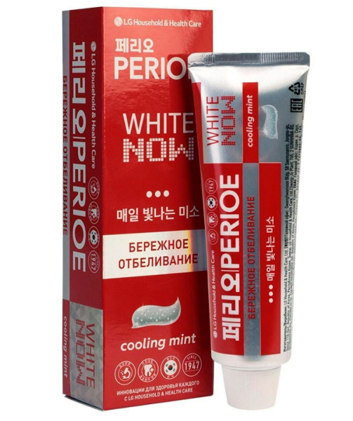 Зубная паста Perioe бережное отбеливание White Now Cooling Mint охлаждающая мята