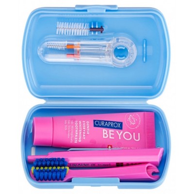 Дорожный набор Curaprox ORTHO BE YOU в голубом боксе