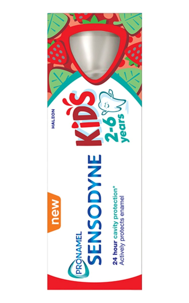 Детская зубная паста Sensodyne Proэмаль Kids со вкусом "Клубничный коктейль"