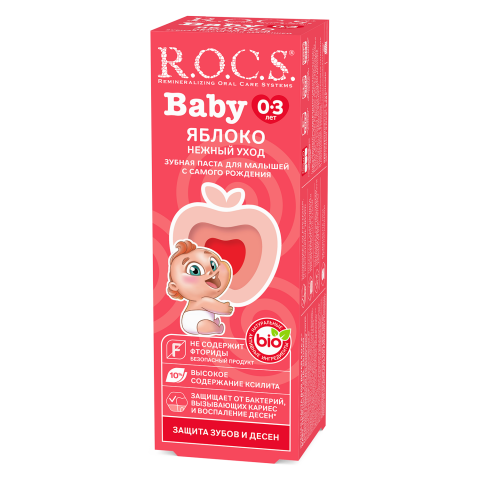 Детская зубная паста R.O.C.S. BABY Яблоко, 45 г