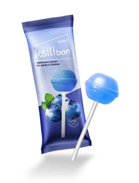 Леденец на палочке Ksilibon Lollipop Голубика