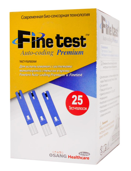 Тест-полоски Finetest Premium от Infopia, 25 шт.