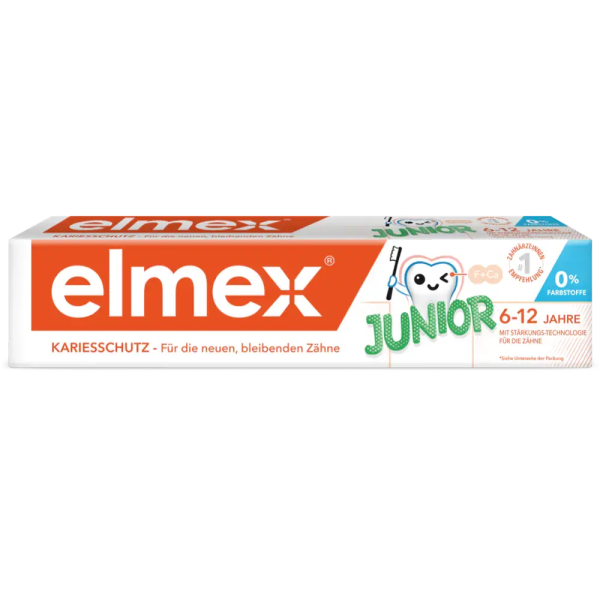 Детская зубная паста Elmex Junior от 6 до 12 лет, 75 мл