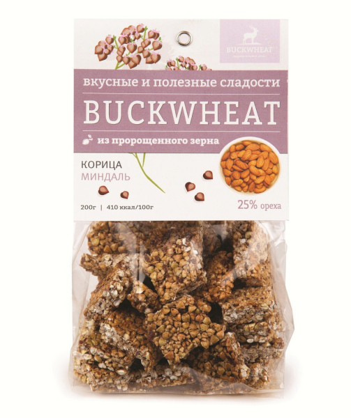 Полезные сладости Buckwheat с миндалем и корицей