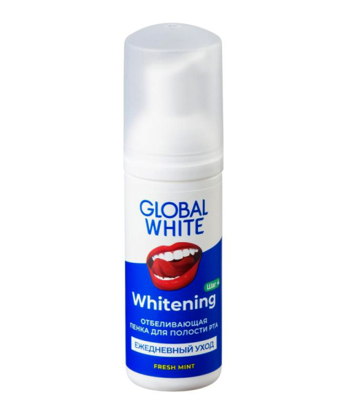 Пенка для полости рта Global White отбеливающая, 50 мл
