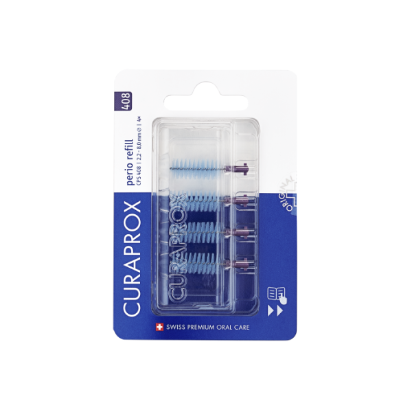 Ершики межзубные Curaprox Perio Refill CPS 408, 2,2-8,0 мм, 4 шт.