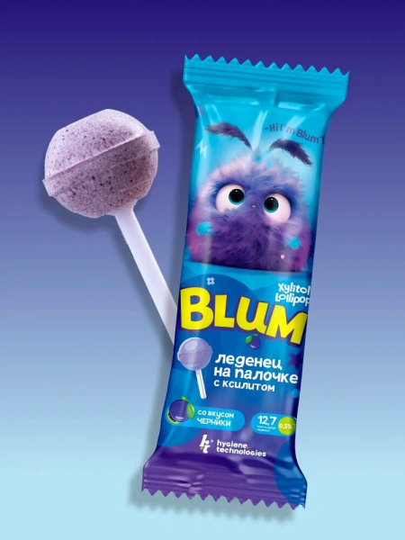 Леденец на палочке Xylitol Lollipop Черника Blum