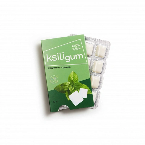 Жевательная резинка Ksilibon Gum Марокканская мята, 12 шт.