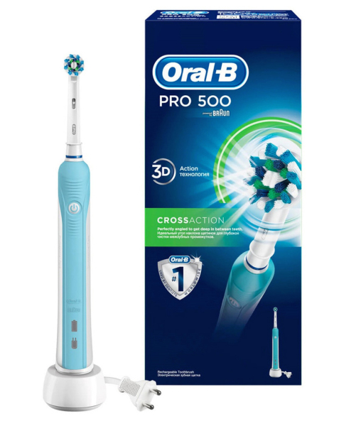Электрическая зубная щетка BRAUN Oral-B PRO 500 CrossAction