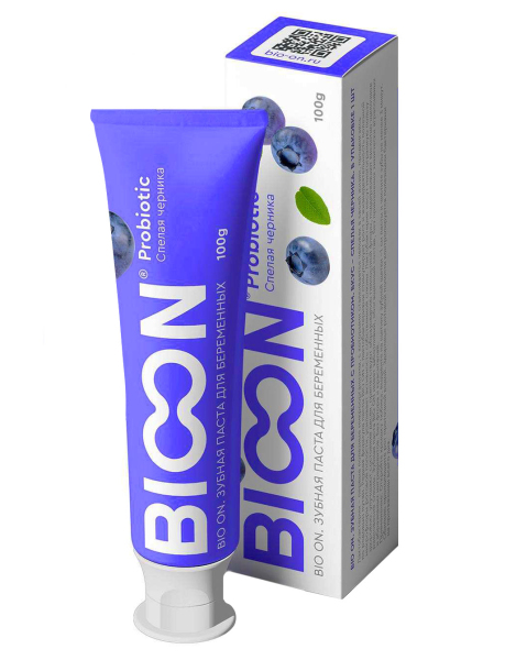 Зубная паста для беременных Bioon спелая черника, 100 гр.
