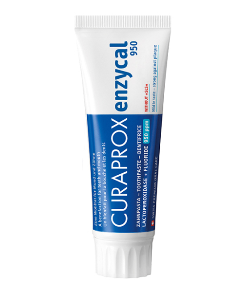 Лечебно-профилактическая зубная паста Curaprox Enzycal 950, 75 мл