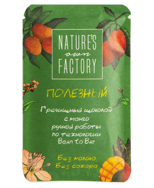 Гречишный шоколад с манго Nature’s own factory, 20 гр