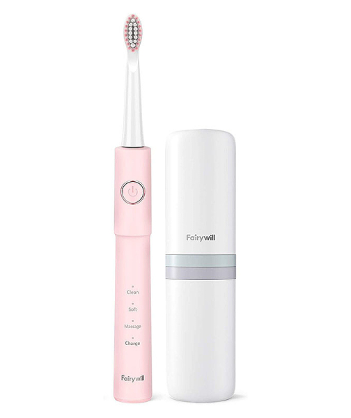 Зубная электрическая звуковая щетка Fairywill E11, розовый