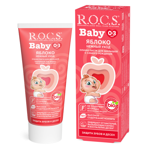 Детская зубная паста R.O.C.S. BABY Яблоко, 45 г