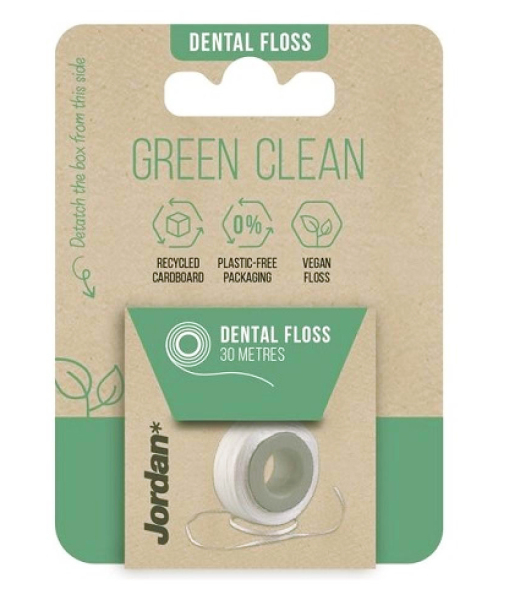 Зубная нить Jordan Green Clean Dental Floss, 30 м