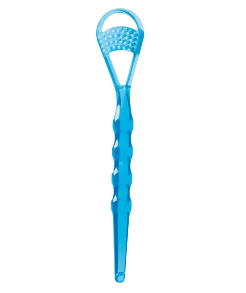 Miradent Tong-Clin® De Luxe щётка для очистки языка, голубая