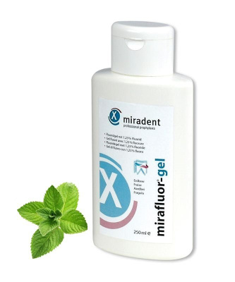 Фторидный гель для интенсивной профилактики кариеса 1,23% miraflour-gel мята, 250 мл