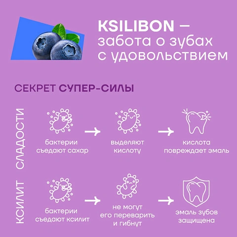 Леденец на палочке Ksilibon Lollipop Голубика