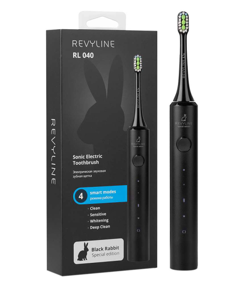 Электрическая звуковая зубная щётка Revyline RL 040, черный кролик
