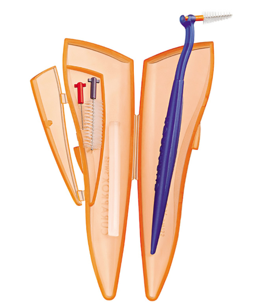 Набор ортодонтический: держатель UHS 451 с ершиками CPS 07, 14, 18 и c полоской воска