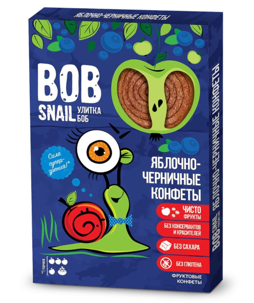 Пастила "яблочно-черничная" Bob Snail, 60 г