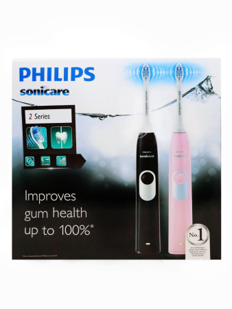 Электрическая зубная щетка Philips Sonicare 2 series (черная+розовая) HX6232/41