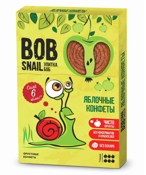 Фруктовый ролл "Яблочный" Bob Snail, 60 г