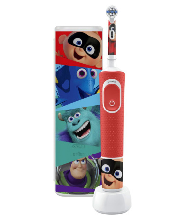 Детская электрическая зубная щетка Oral-B Kids Pixar + дорожный чехол