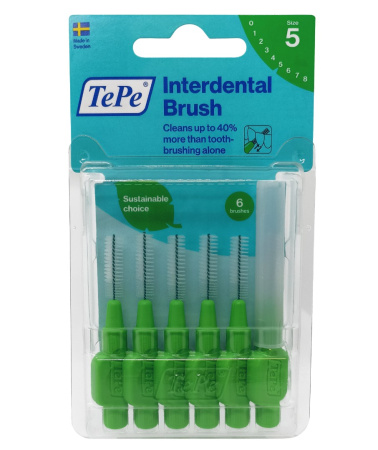 Набор ершиков для зубов TePe Original № 5 (0.8 мм), зеленый