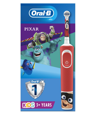 Детская электрическая зубная щетка Oral-B Kids Pixar + дорожный чехол