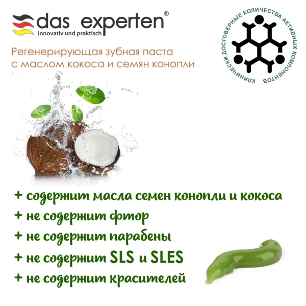 Зубная паста-гель Das Experten cococannabis