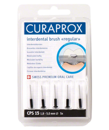Набор ершиков Curaprox CPS 15  Regular, d 1.8 мм / 5 мм, 5 шт
