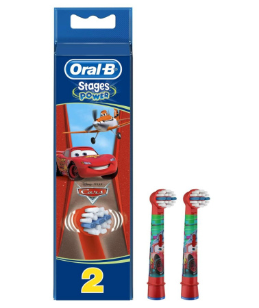 Насадка для зубных щеток Oral-B Stages Kids EB10-2 Тачки, 2 шт