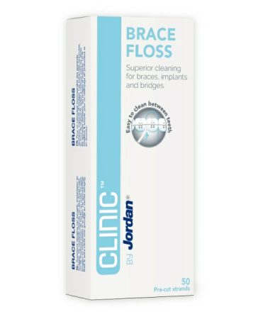 Зубная нить Jordan Clinic для брекетов, 50 шт