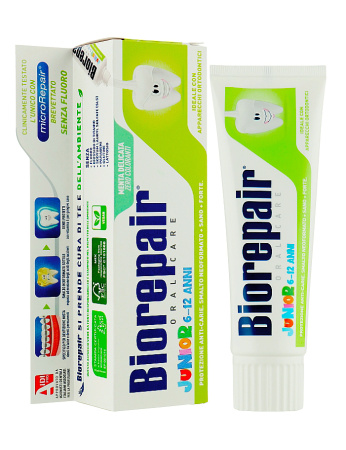 Детская зубная паста BioRepair Junior 6-12, 75 мл