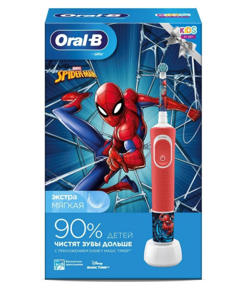 Детская электрическая зубная щетка Oral-B Vitality Kids Spiderman