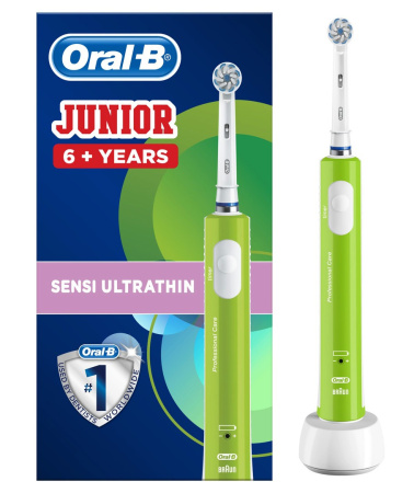 Детская электрическая зубная щетка BRAUN Oral-B Junior 6+